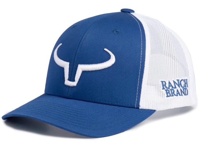 Br Ranch Hat Ranch Brand Hat - Royal Blue/White Mesh & Logo